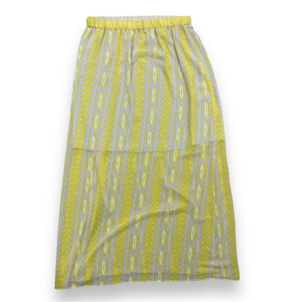 Daniel Cremieux Yellow Maxi Skirt With Mid Slip M
